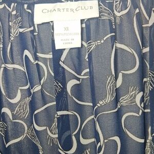 Charter Club Blue and White Blouse